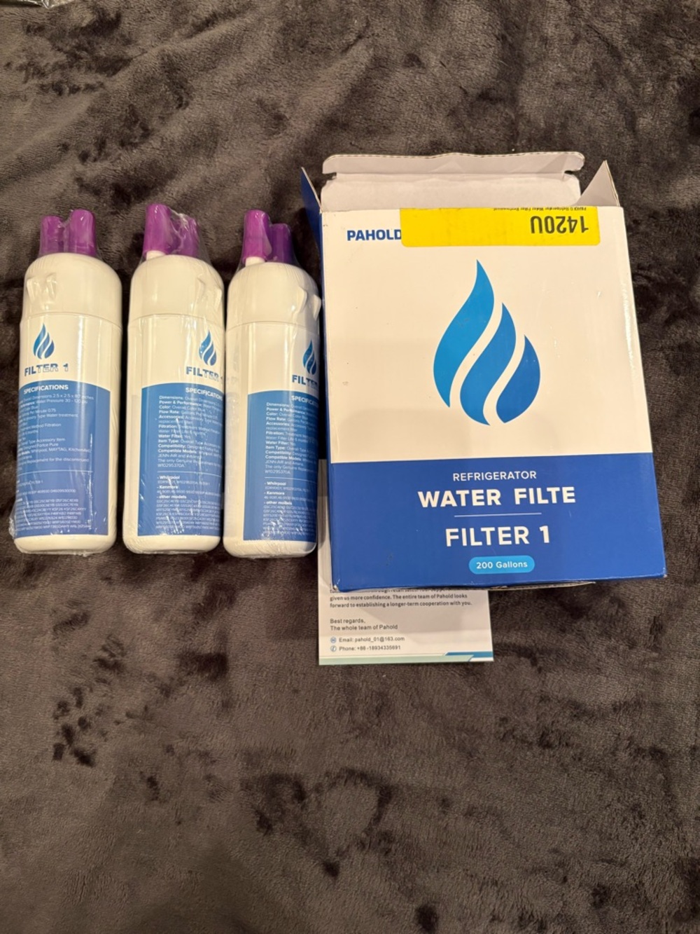 Refrigerator Water Filter  (3-Pack) filter 1